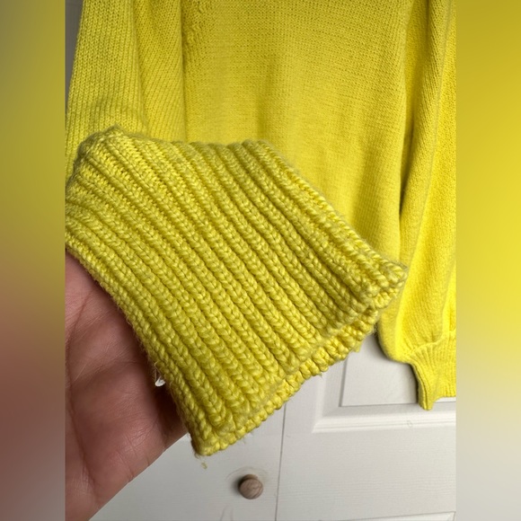 525 America yellow crewneck cotton sweater size XS - Picture 3 of 9